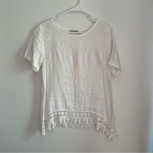 Terzo Millenio Italian Linen Top White